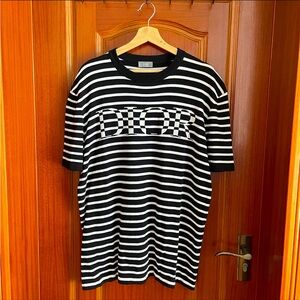 CD Logo Jacquard Striped Tee